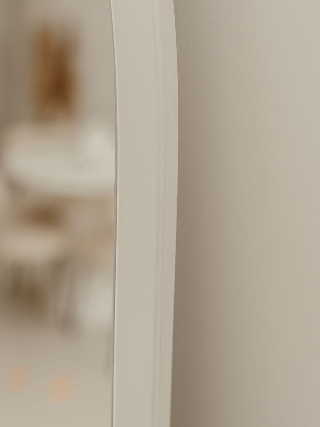 Large Standing Oval Mirror 180x70 White