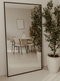 Large Rectangular Standing Mirror, 180x100 cm, Black