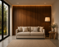 Brunello XL Walnut Acoustic Slat Panel – 270 × 110 cm