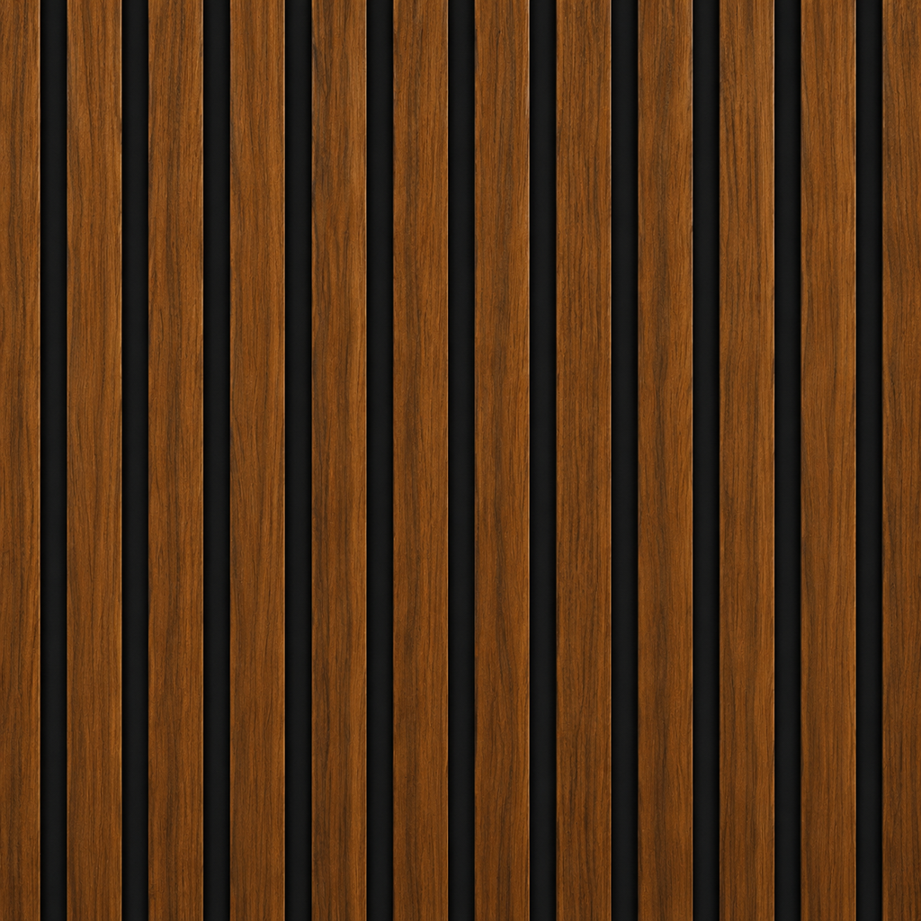 Brunello XL Walnut Acoustic Slat Panel – 270 × 110 cm